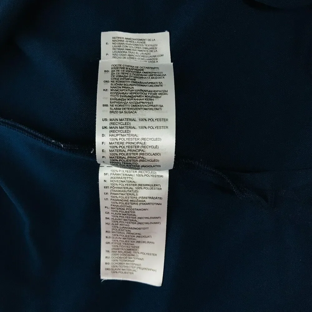Adidas Men's Large Polo Shirt Blue Advantage Novelty Logo Popover Flaw CC18